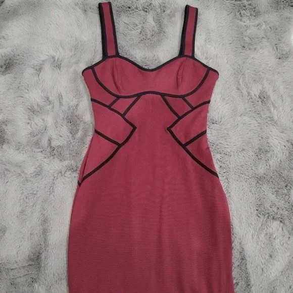 bebe burgundy dress Baby Solange Dress Set in Burgundy Tulle 6-9M main image 0